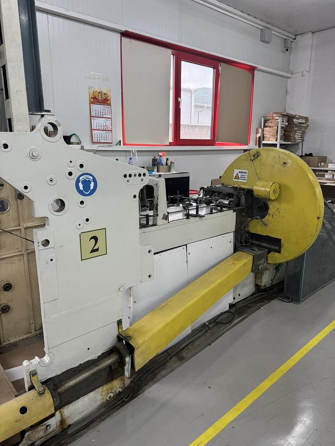 Used (visible in production) W&H MATADOR 26 with in-line flexo printer | Flat and gusseted paper bag making machine