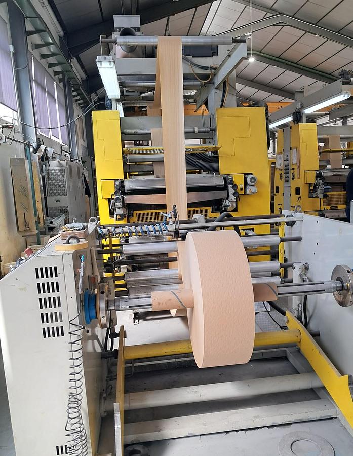 Used (visible in production) 2008 HOLWEG HOLWEG RS 26 Servotech | flat satchel paper bag making machine with window unit and in line flexo