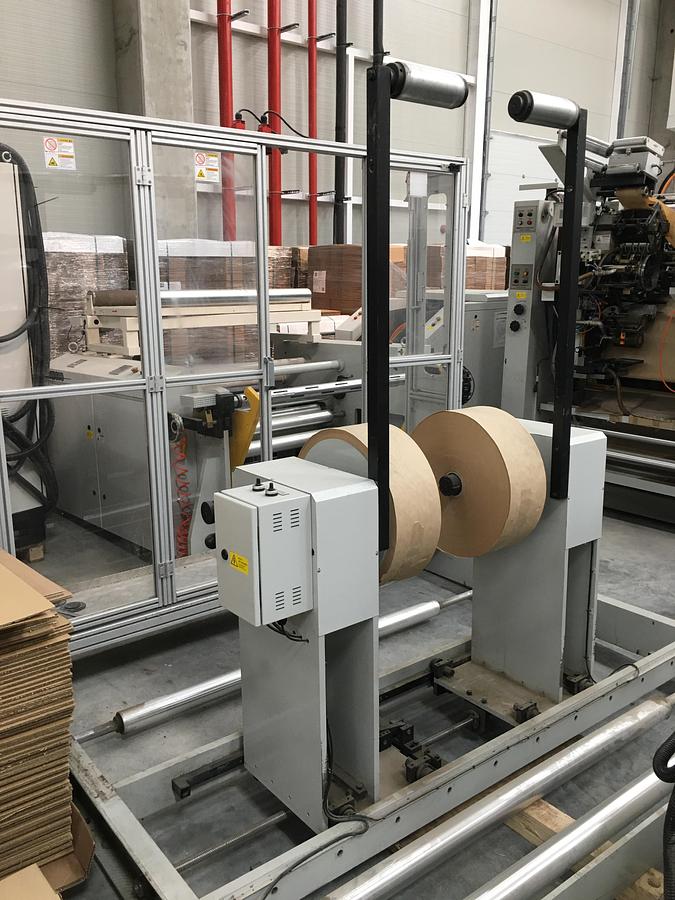 Used 2019 SUNHOPE SBH450B-518TH | Square bottom paper bag making machine with FLAT handle unit