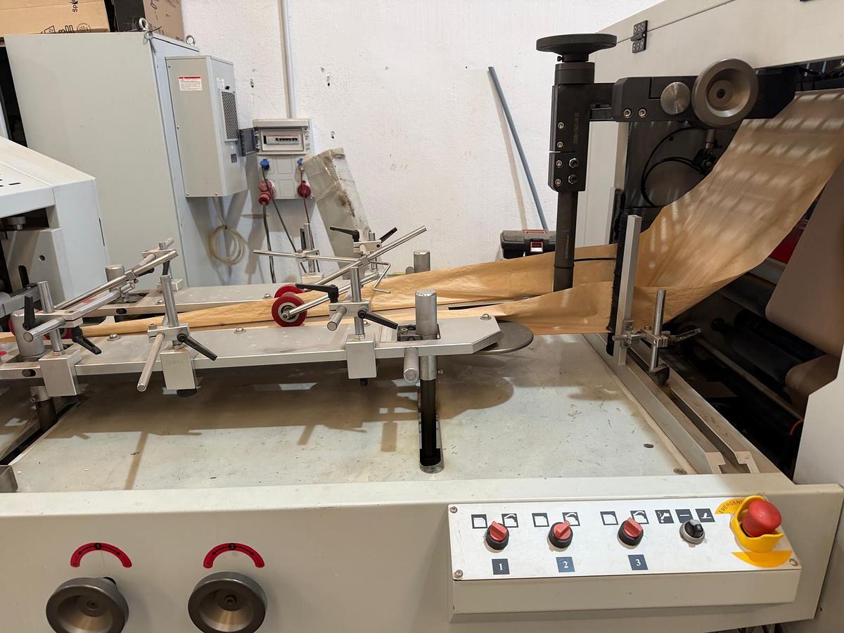 Used 2023 MTED RZJD-350J Flat and Satchel Paper Bag Machine with window unit and 4 Colors in-line flexo