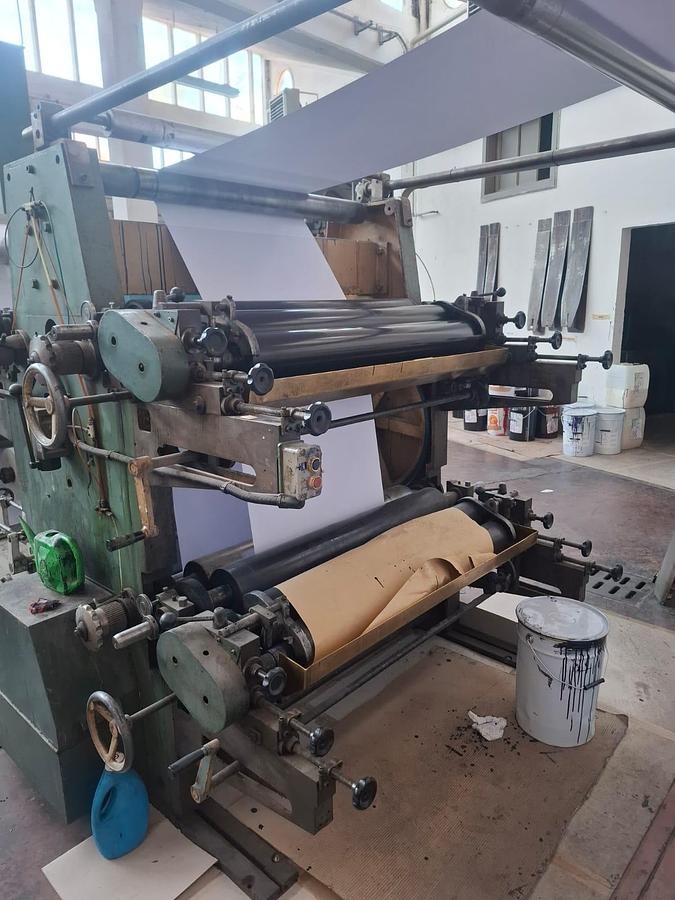 Used HOLWEG ROTABLOK SOS | Paper Bag Machine – Square-Bottom Bags with Flap, adhesive strip - with in-line 3 Colour Flexo