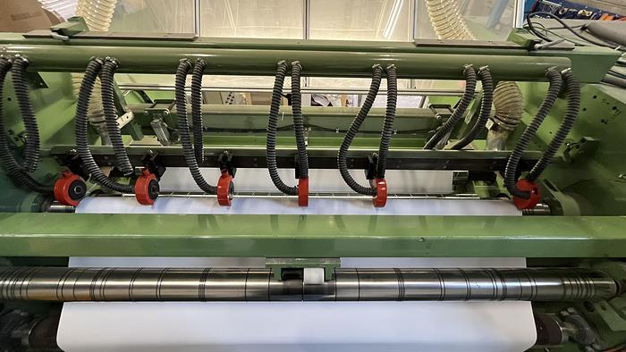Used (visible in production) 2000 Dusenbery Europe Ltd. slitter rewinder mod. 375