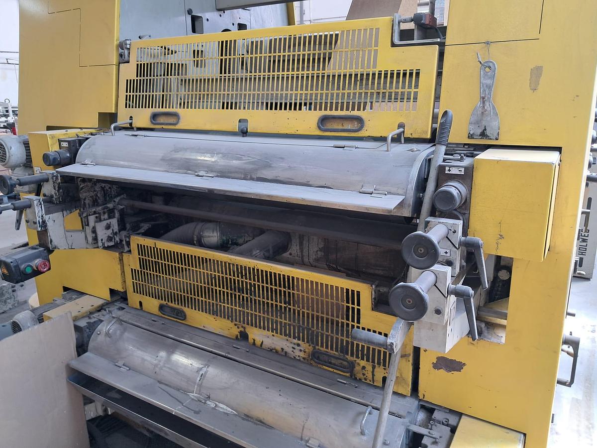 Used (visible in production) 2008 HOLWEG HOLWEG RS 26 Servotech | flat satchel paper bag making machine with window unit and in line flexo