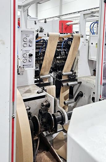 Used (visible in production) 2020 SOMTAS TC 18-46 FLAT HANDLE (Servo) - Square bottom paper bag making machine with FLAT handles