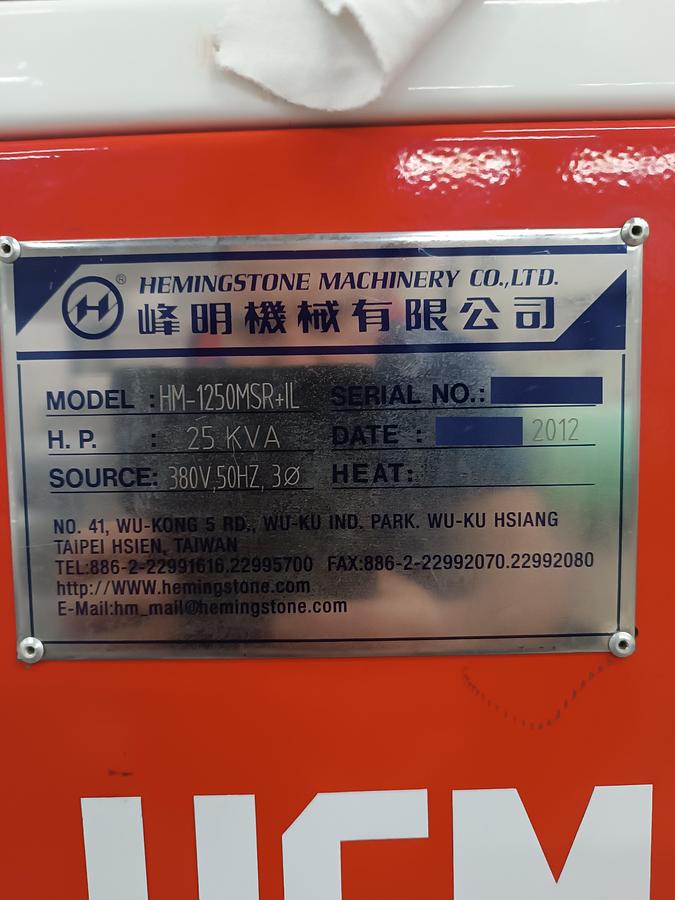 Used (visible in production) 2012 HEMINGSTONE HM-1250MSR+IL