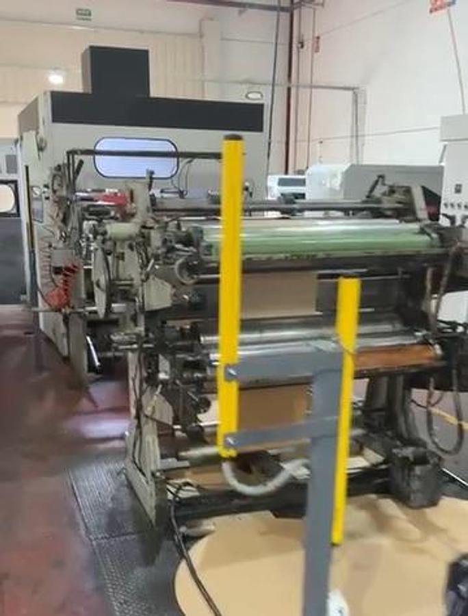 Used (visible in production) 1997 MANZONI Seriana 31 | V bottom paper bag making machine