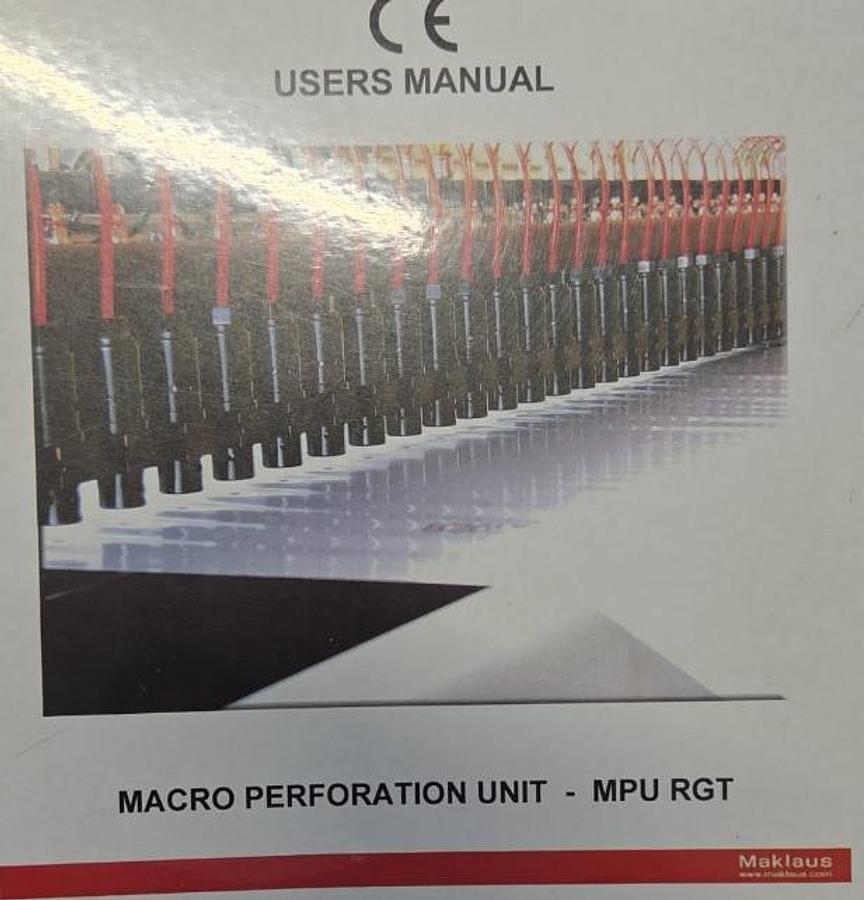 Used 2011 Maklaus MPU RGT SS ROT  Macro-perforaion unit