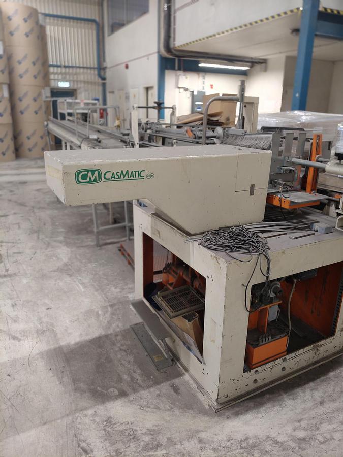 Used 1997 FABIO PERINI Automatic Toilet Roll Line + 1998 CASMATIC Tissue roll Packing Unit