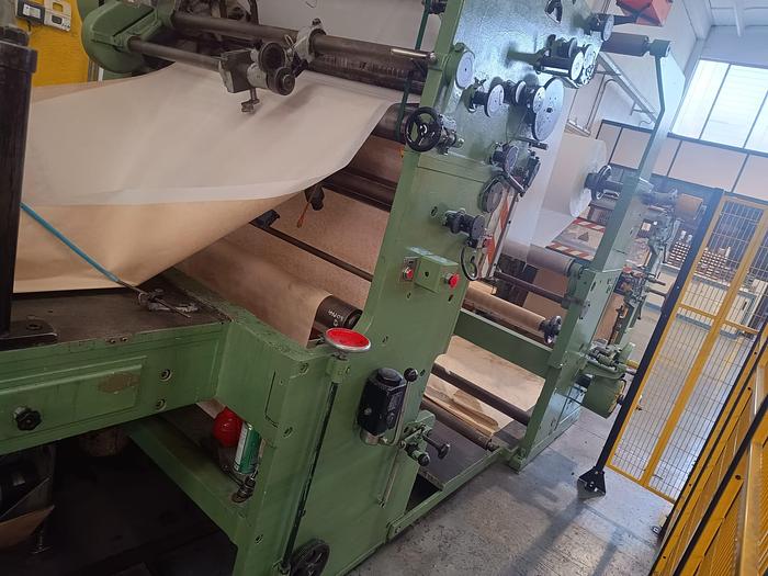 Used (visible in production) W&H TRIUMPH 3A with in-line 2 col. flexo | Square bottom paper bag makign machine (1/2 plies bags)