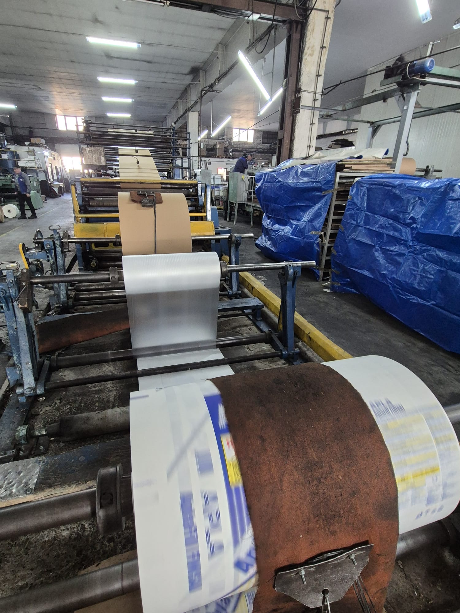 Used (visible in production) 1962 WINDMÖLLER & HÖLSCHER (W&H) AM 1130/65 | Tuber for paper sack