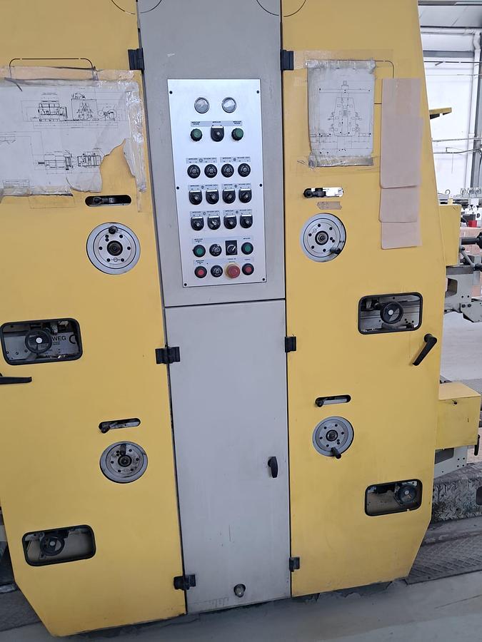 Used (visible in production) 2007 HOLWEG HOLWEG RS 26 Servotech | flat satchel paper bag making machine with window unit and in line flexo