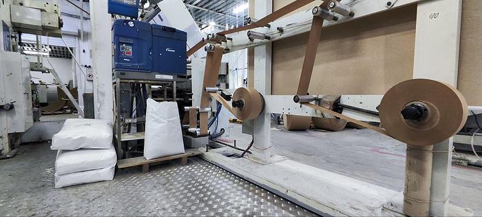 Used 2013 NEWLONG 148T+504 TH-7 | square bottom paper bag making machine with twisted handles unit