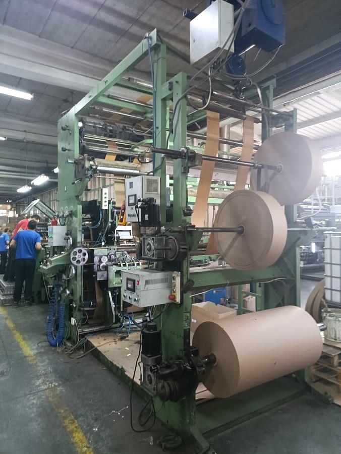 Used 1988 FISCHER &KRECKE 53BB /43CT (2plies) | Square bottom paper bag making machine with Flat handle unit