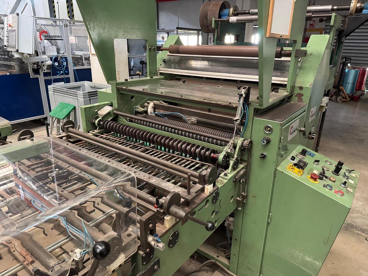 Used (visible in production) 1992 BRAGERNES Gift Wrapping Paper Roll Production Machine