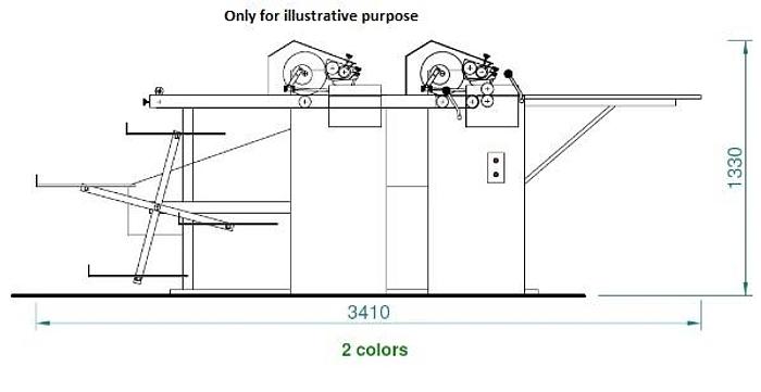 Used 2012 DCM IM183 (2 colors) Flexo for already made bags