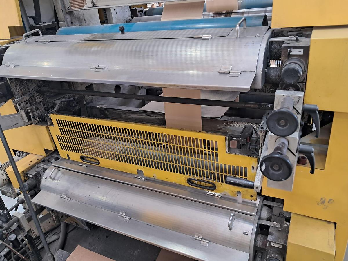 Used (visible in production) 2007 HOLWEG HOLWEG RS 26 Servotech | flat satchel paper bag making machine with window unit and in line flexo