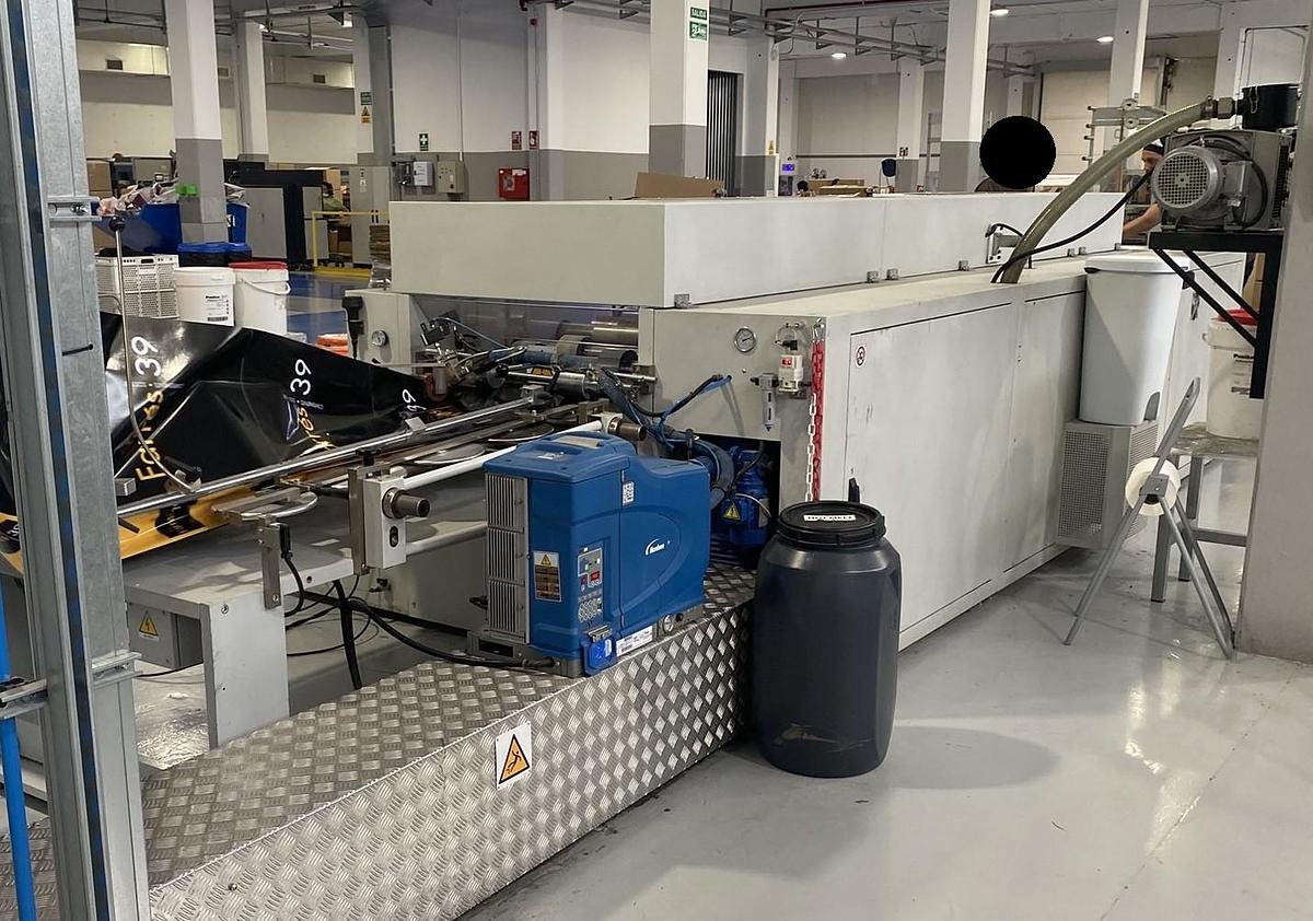 Used (visible in production) 2018 CURIONI SUN MASTER 540 - square bottom paper bag making machine with twisted handles unit