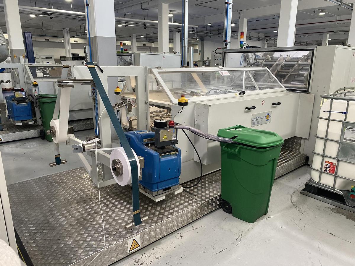 Used (visible in production) 2019 CURIONI SUN MASTER 355 - square bottom paper bag making machine with twisted handles unit