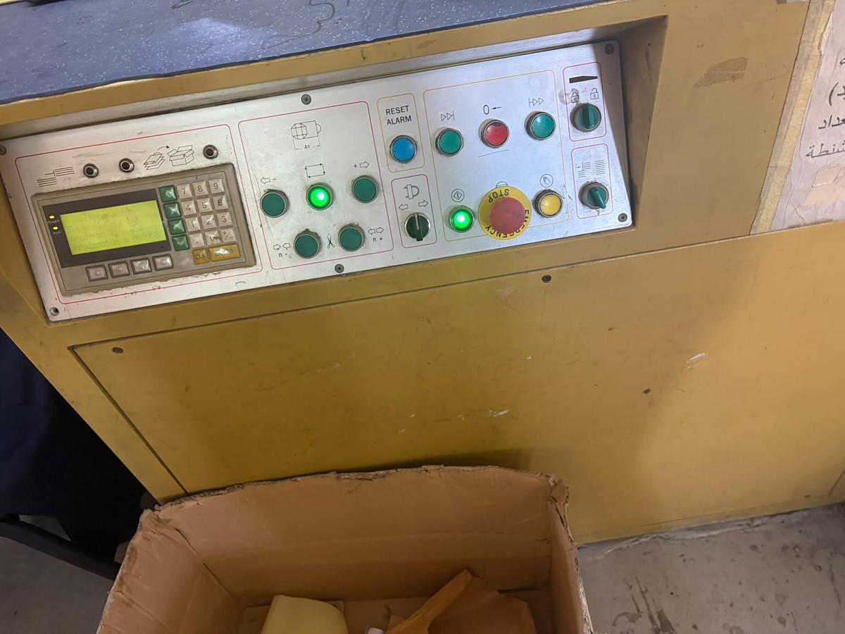 Used (visible in production) 2001 CURIONI SUN MASTER 540 - square bottom paper bag making machine with twisted handles unit