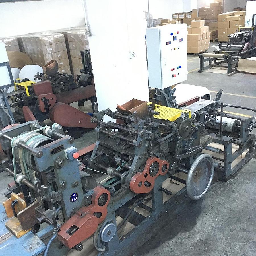 Used HONSEL Cross bottom (hexagonal) paper bag making machine