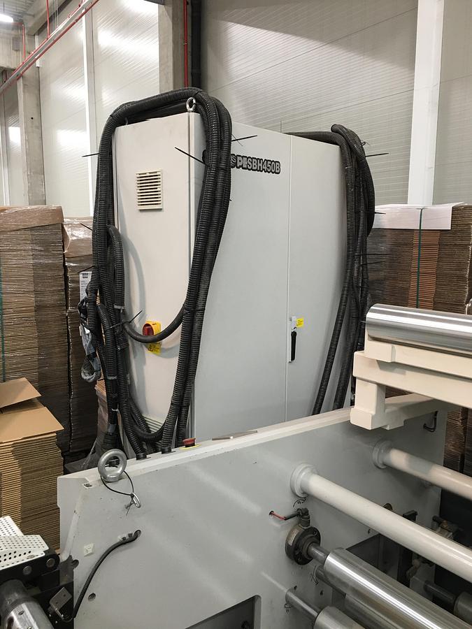 Used 2019 SUNHOPE SBH450B-518TH | Square bottom paper bag making machine with FLAT handle unit