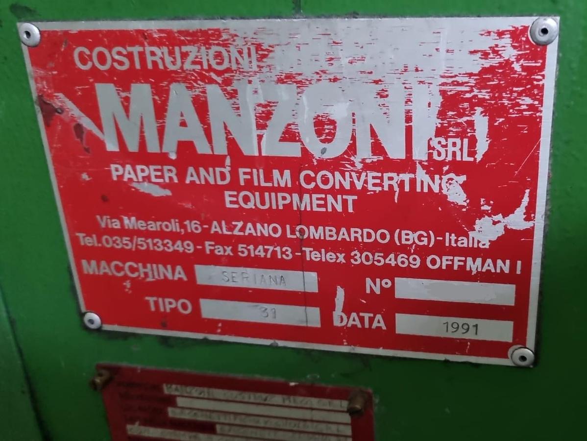Used (visible in production) 2003 MANZONI SERIANA 31 with in-line 4 colors flexo printer