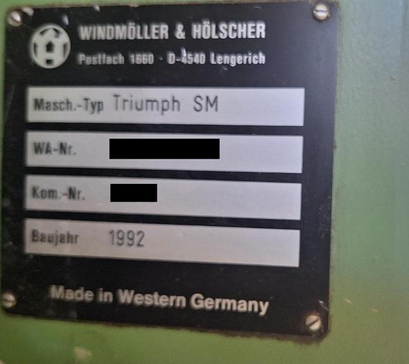 Used 1992  W&H TRIUMPH 5A  square bottom paper bag making machine (with flat handle unit)