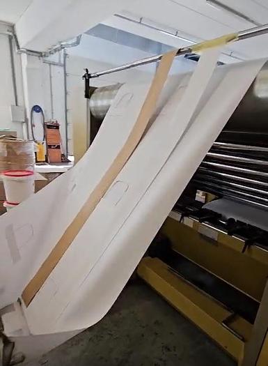 Used (visible in production) 2000 CURIONI SUN MASTER 540 - square bottom paper bag making machine with twisted handles unit