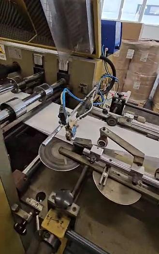 Used (visible in production) 2000 CURIONI SUN MASTER 540 - square bottom paper bag making machine with twisted handles unit
