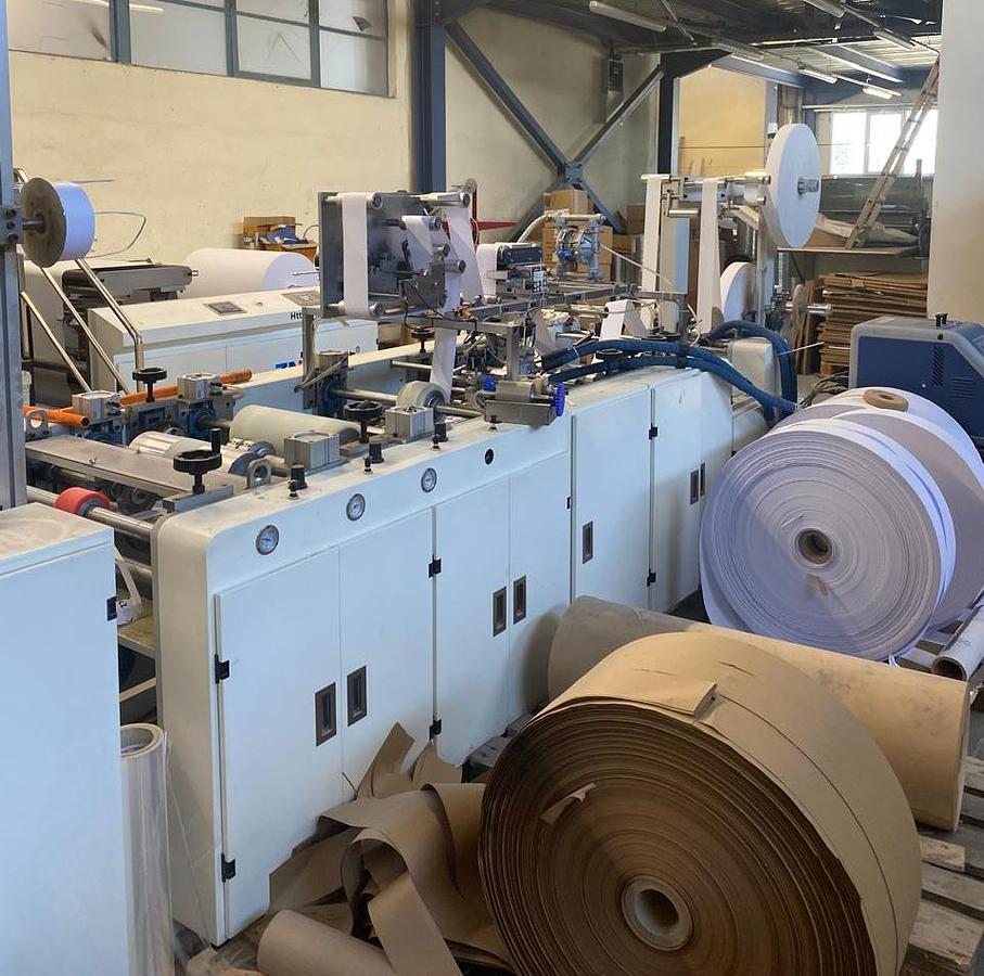 Used (visible in production) 2023 ZNEP ZD-F450Q | Automatic TWISTED & FLAT handles shopping bag making machine (2 handles unit)