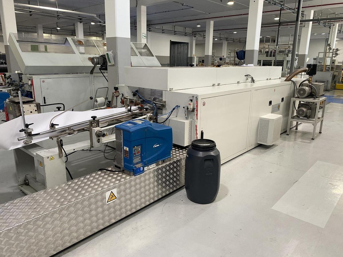 Used (visible in production) 2019 CURIONI SUN MASTER 355 - square bottom paper bag making machine with twisted handles unit