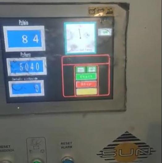 Used 2007 CURIONI SUN MASTER 350 (Gearless/Servo) paper bag making  machine with twisted handles units