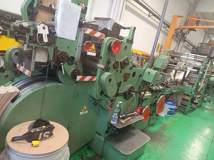 Used (visible in production) W&H TRIUMPH 3 with in-line 3 col. flexo | Square bottom paper bag making machine (1/2 plies bags)