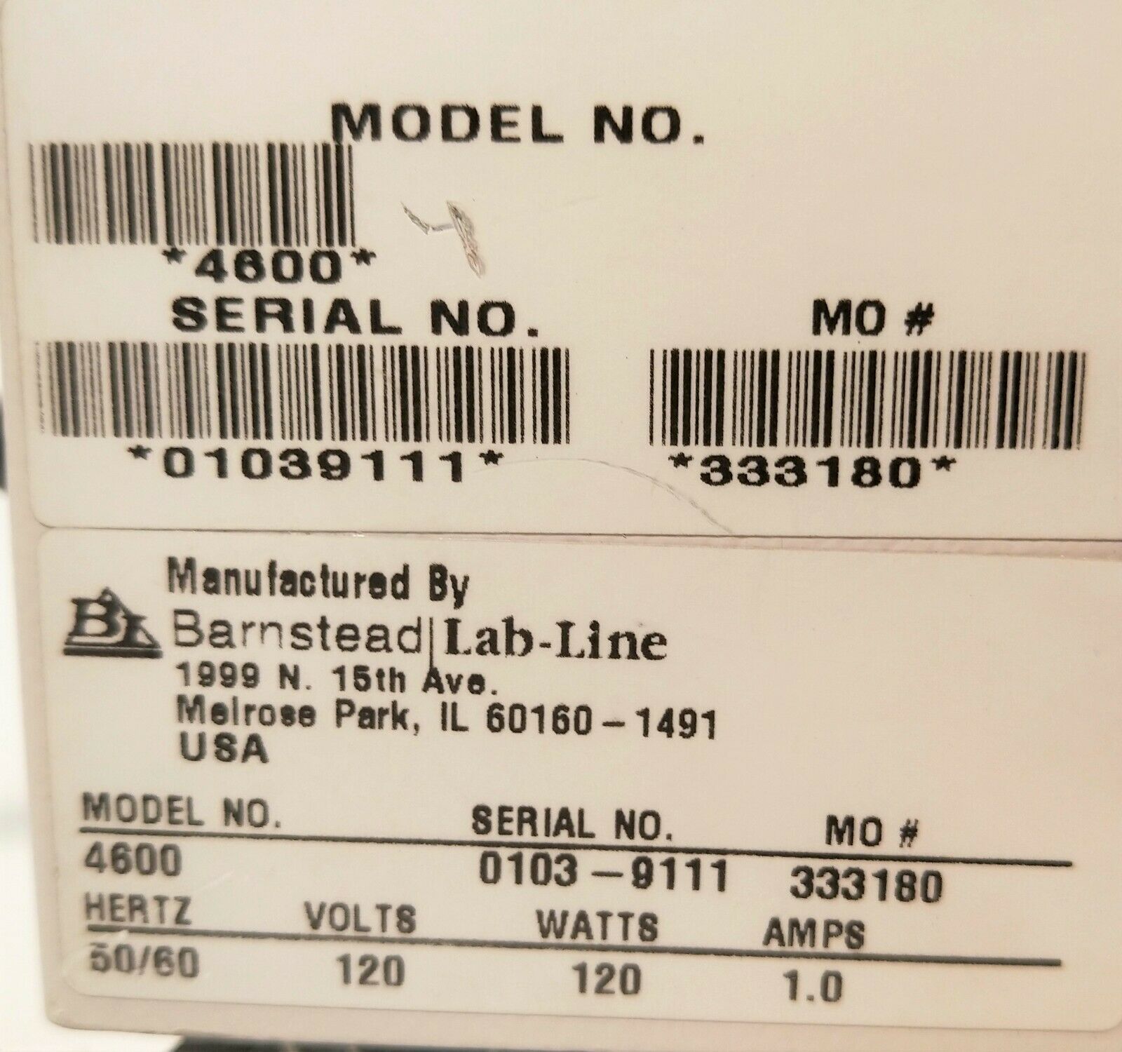 Used Lab-Line Mistral Multi-Mixer 4600 Vortex Mixer