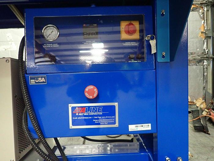 Used Aline HD-36DD Horizontal Vacuum Impulse Heat Sealer W/ Remcor CH250A Chiller