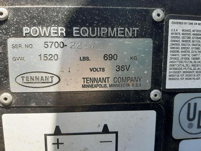 Used Scrubber, Floor, Tennant, Mdl 5700 XP, 36 Volt #S743082