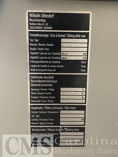 Used Altendorf F45 Sldigin Table Saw