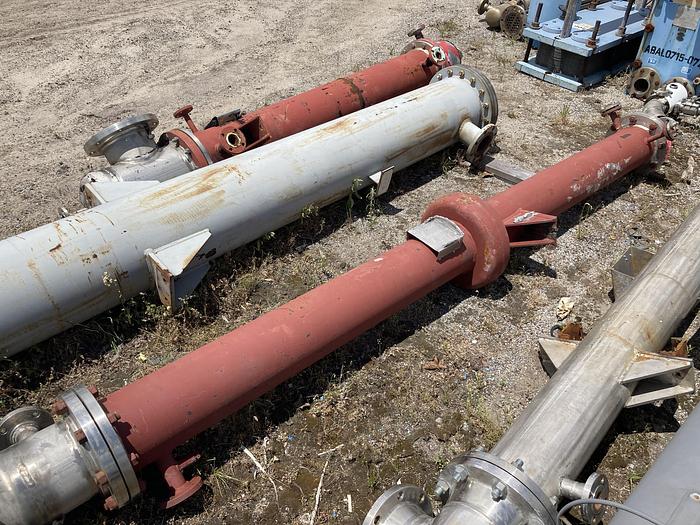 Used Used Rubicon Industries vertical approximately 70 square foot  304L stainless steel shell and tube Heat Exchanger