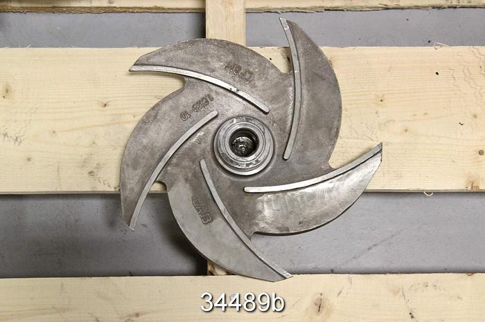 Used Goulds 3196 Impeller, 1.5x3x10, 5-Vane, 9.75" Diameter #34489