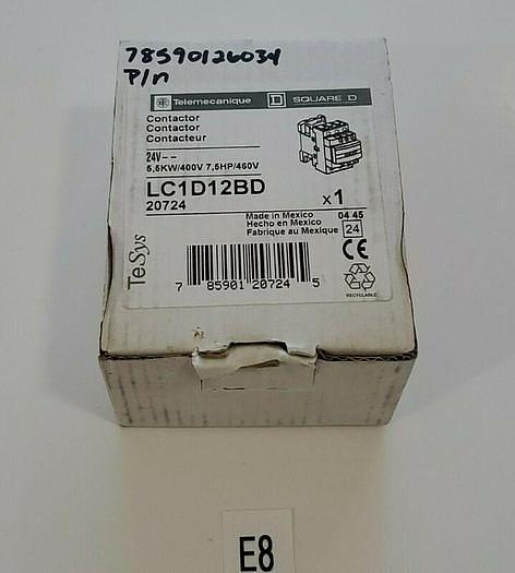*NEW IN BOX* Square D LC1D12BD Contactor 5,5KW/400V 7,5HP/460V + WARRANTY!