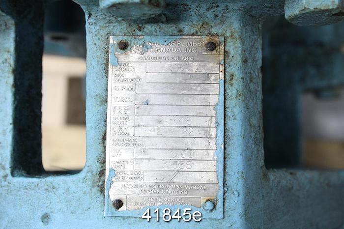 Used Goulds 3180 Pump Power End, 5 Vane 18.25" Diameter Stainless Steel Impeller #41845