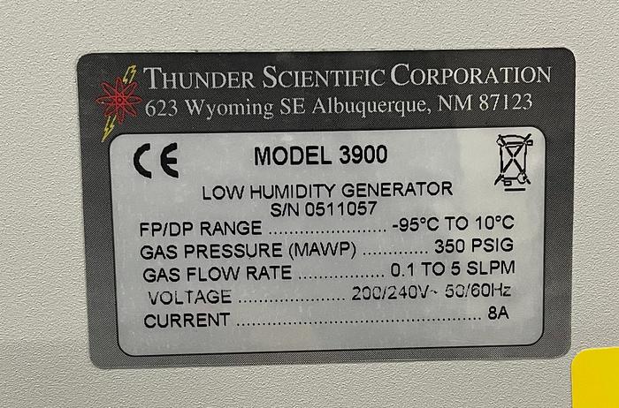Used Thunder Scientific Model 3900 Two-Pressure Low Temperature Humidity Generator