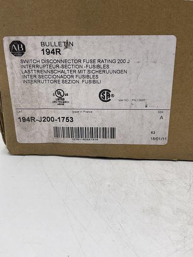 Allen-Bradley 194R-J200-1753 Ser A