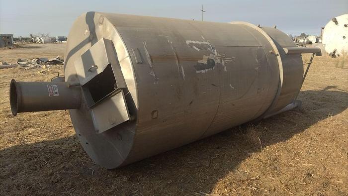 Used Tank, 2,400 Gallon, S/st, Cone Bottom, On Legs #S744780