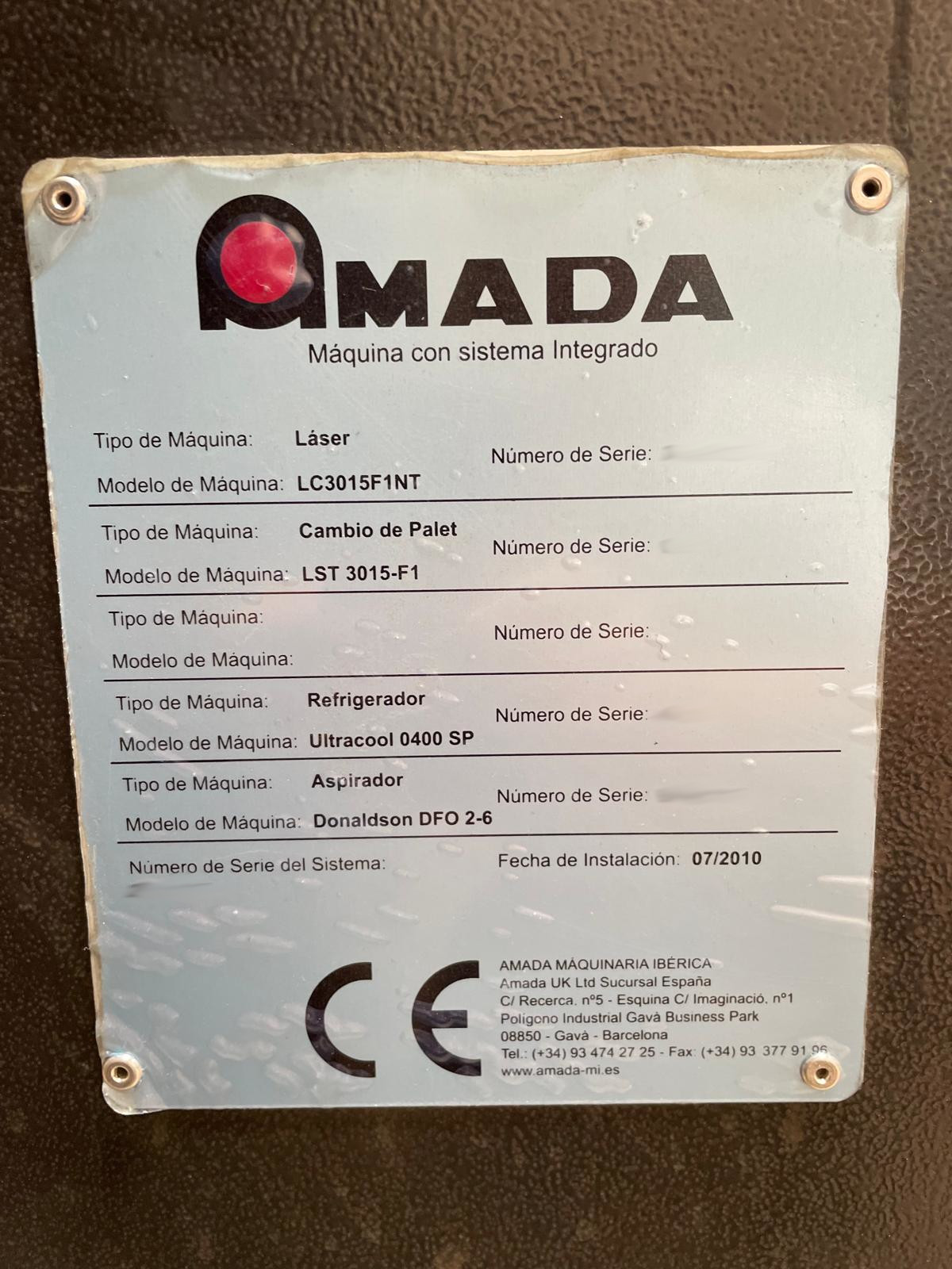 Used Amada LC3015F1NT I Laser Cutting I 2010