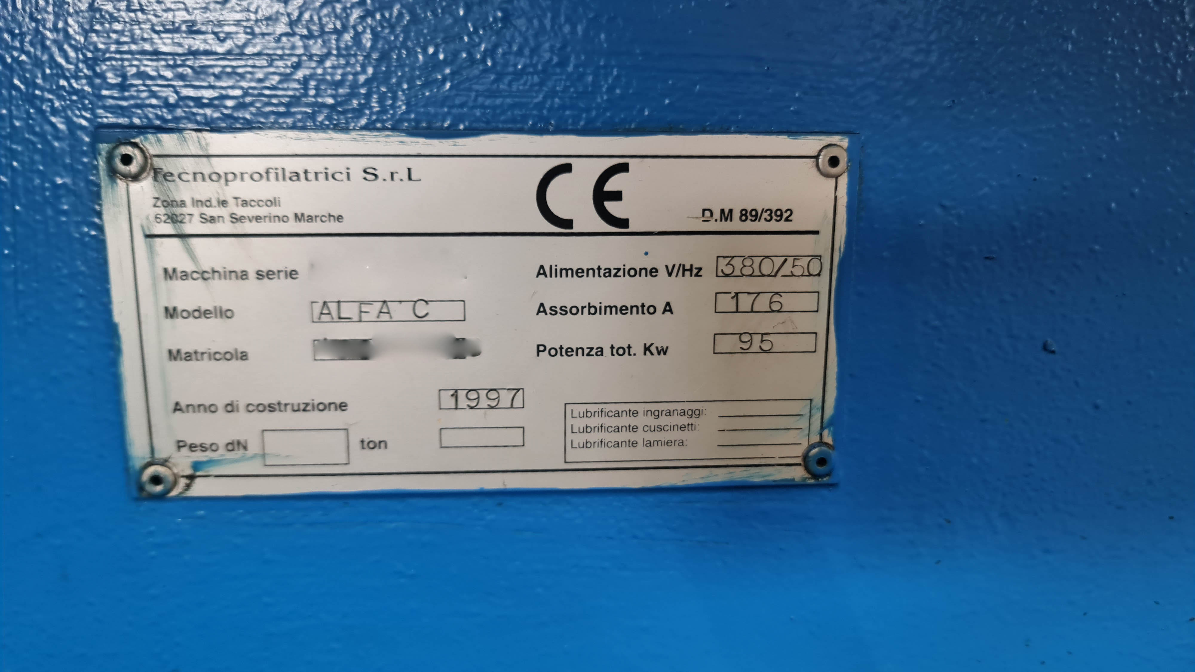 Gebruikt Tecnopromec Alfa C I Profiling Line I 1997