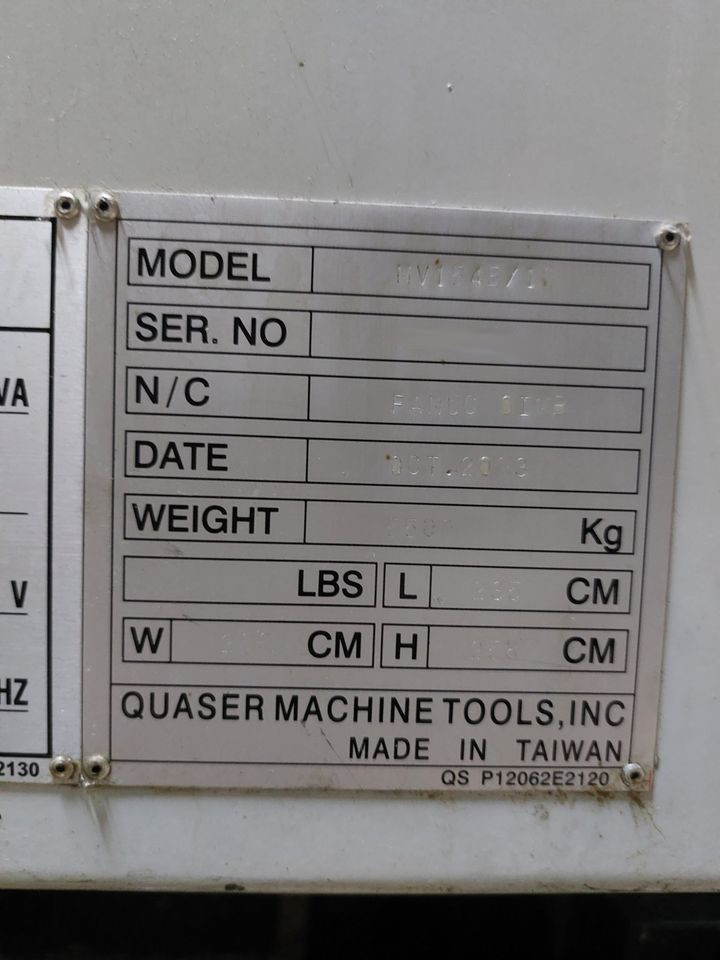 Used Quaser MV154 E I Vertical Machining Center I 2003