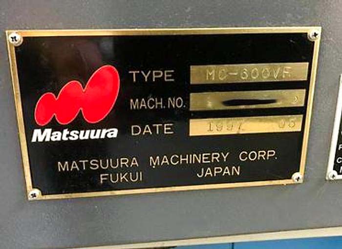 Gebruikt Matsuura MC-600 VF - Verticaal bewerkingscentrum - 1997