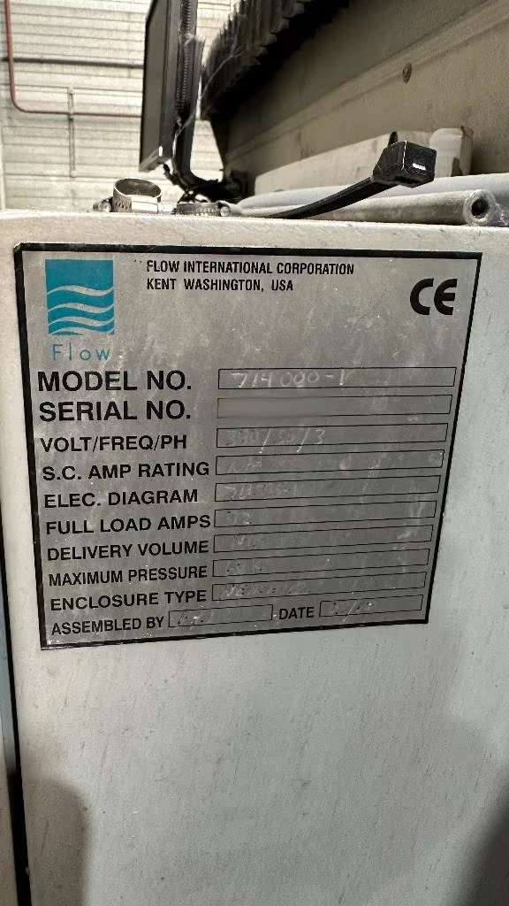 Used Flow Waterjet 714000-1 I Waterjet Cutting I 2010