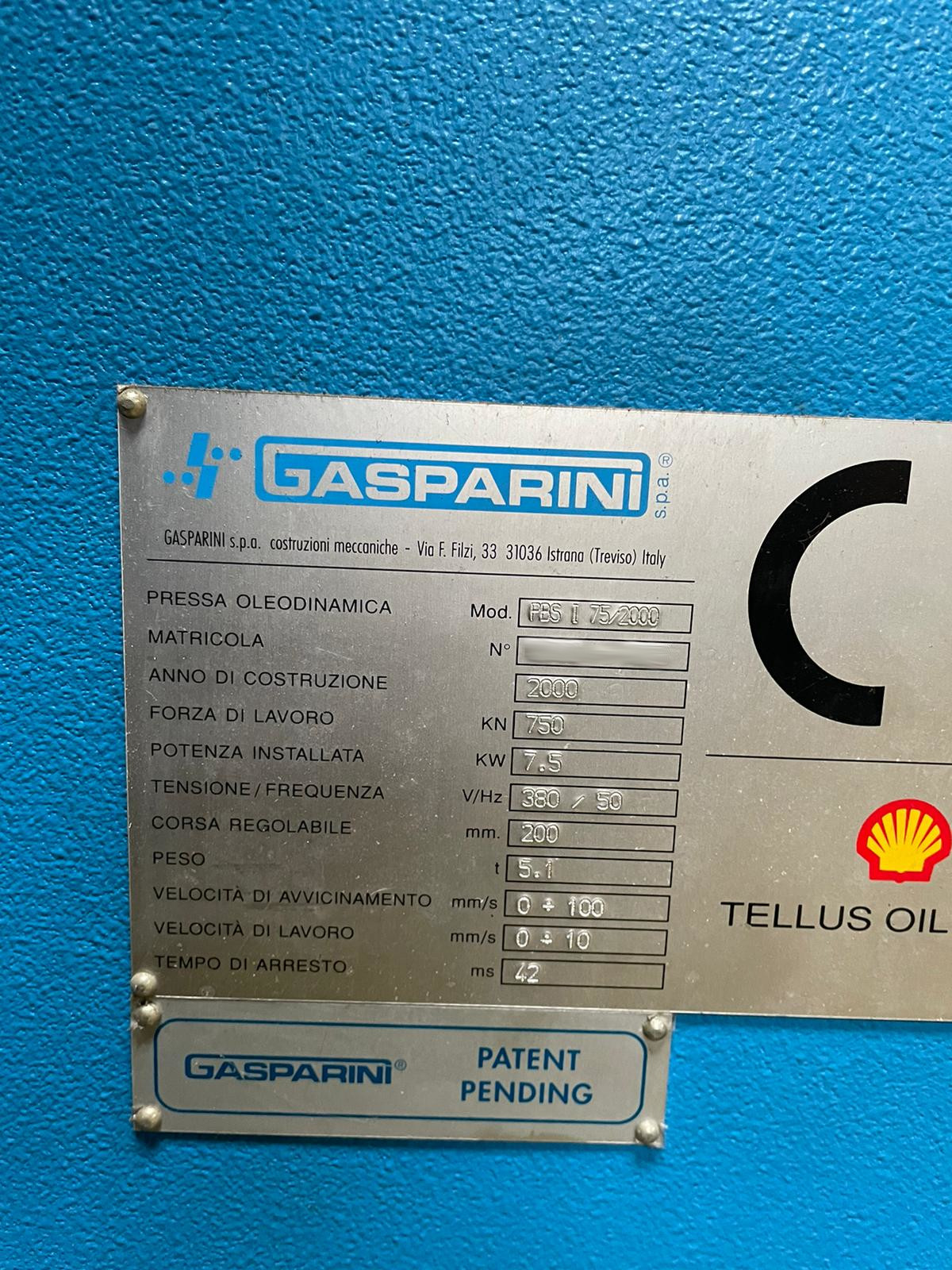 Used Gasparini PBS 075 I Press Brake I 2000